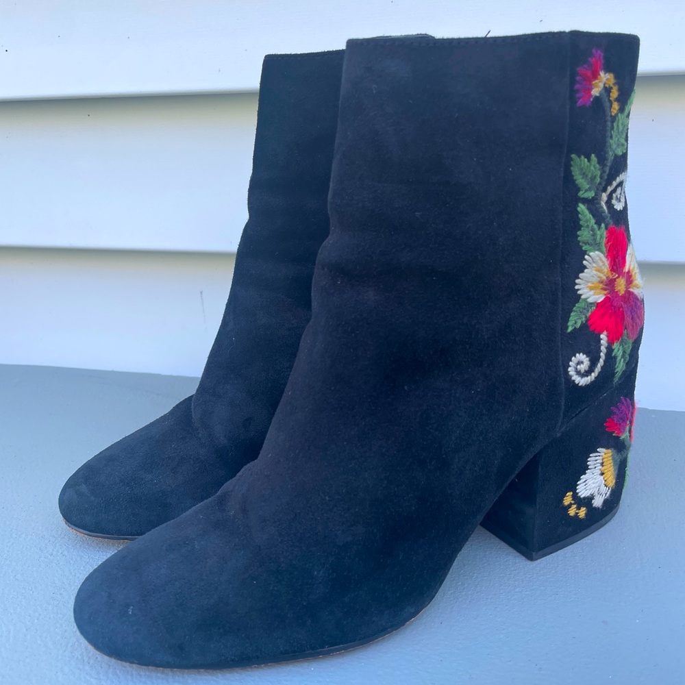 Sam Edelman Embroidered Ankle Boots / Booties